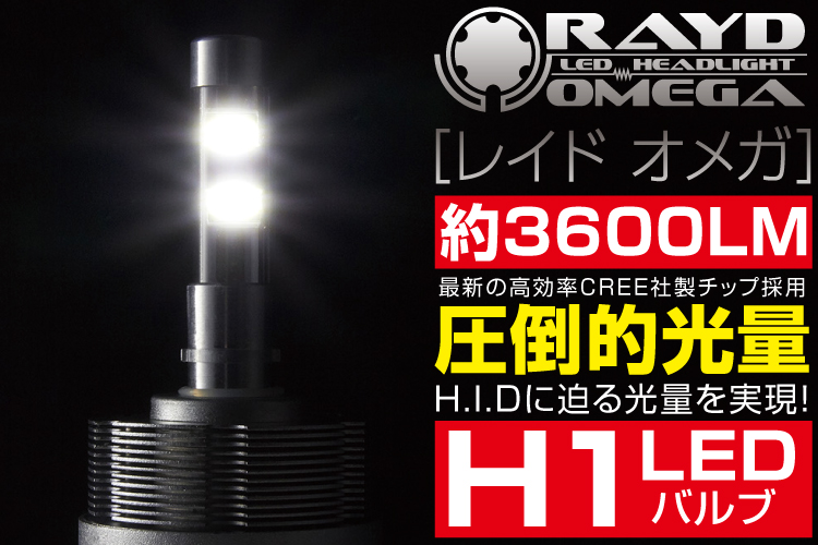 自動車用 Ledヘッドライトkit Rayd Omega H1バルブ Nbsジャパン