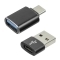 USB変換コネクタ USB-C(オス)-USB-A 3.1 (メス) USB-A 2.0(オス)-USB-C(メス) 充電 データ転送 USB コネクタ 変換 ブラック type-C type-A